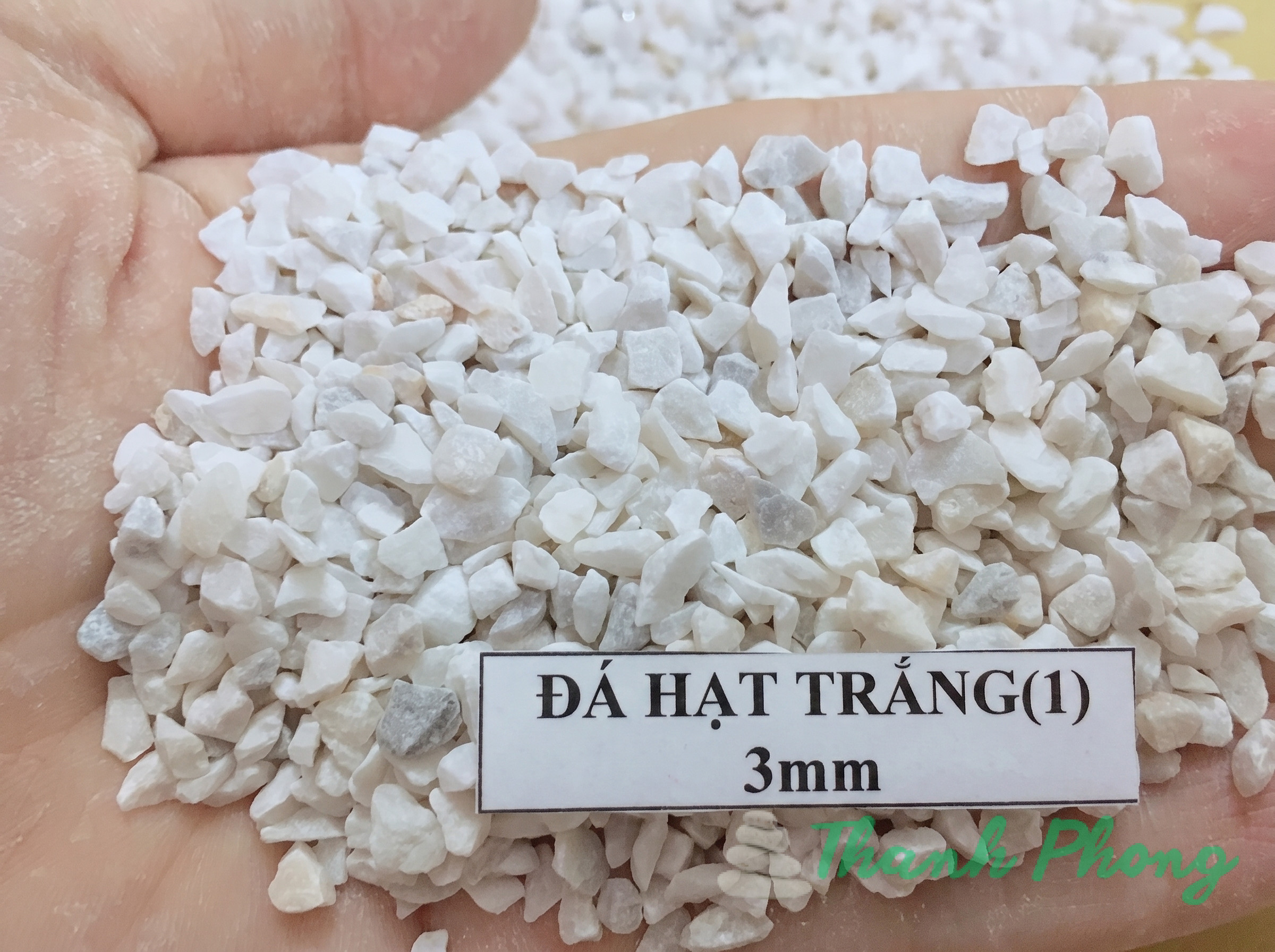 Đá hạt trắng 3mm đồng đều